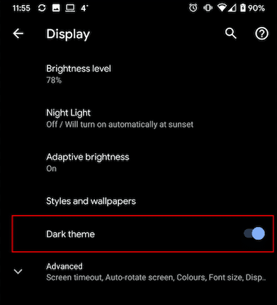 Poner El Modo Oscuro En Android