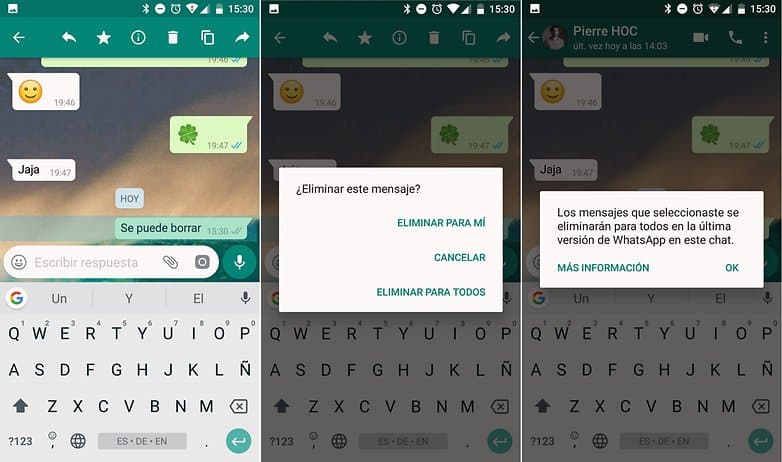 Instrucciones Para Eliminar Mensajes De WhatsApp