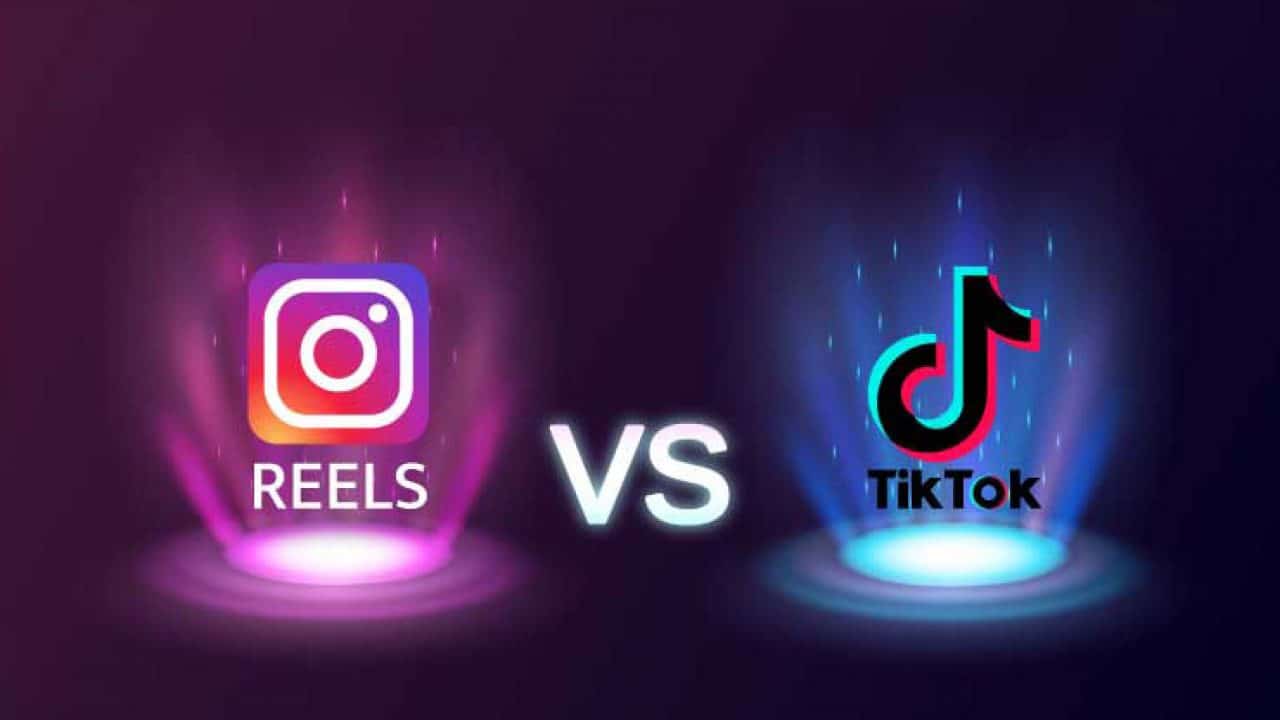 TikTok vs Instragram Reel Con Luces De Colores