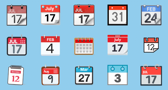 Evolución De Emojis De Calendarios
