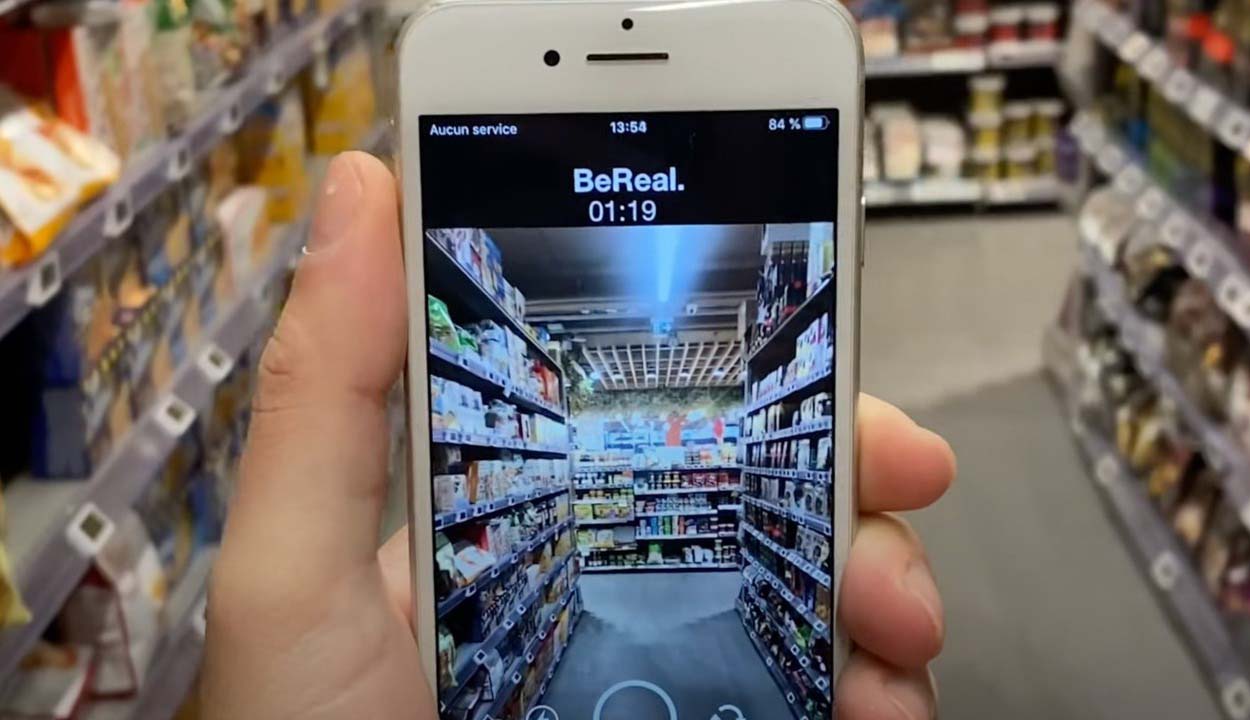 Uso De La App Be Real En Supermercado