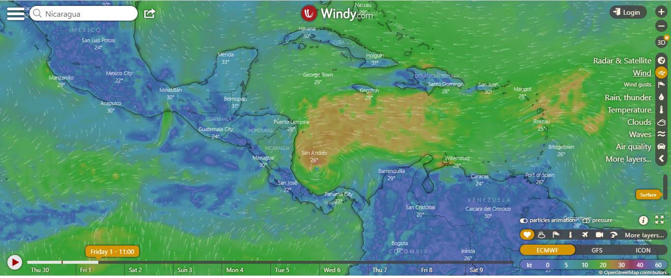 Windy: monitoreá el clima en tiempo real