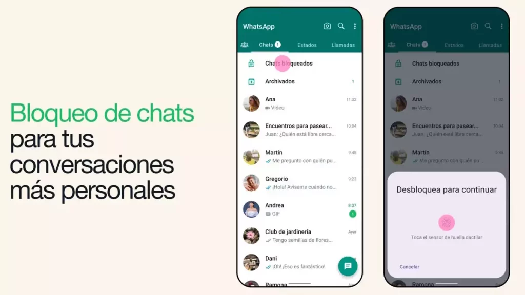 Función Bloqueo De Chats En Whatsapp