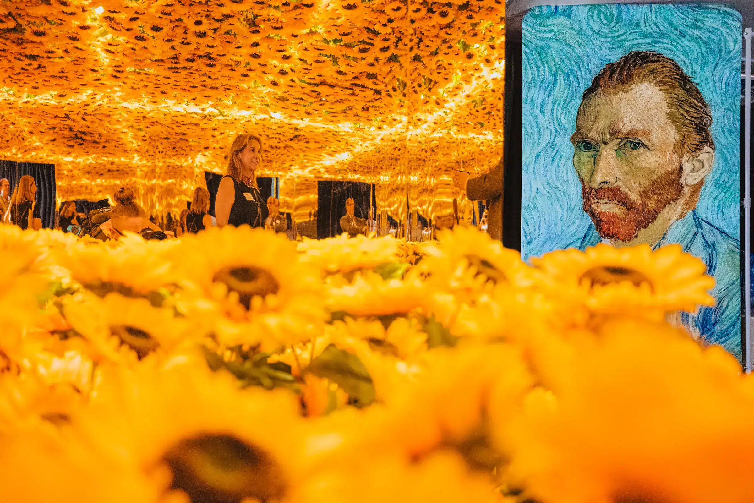 Paisaje De Girasoles Con Van Gogh