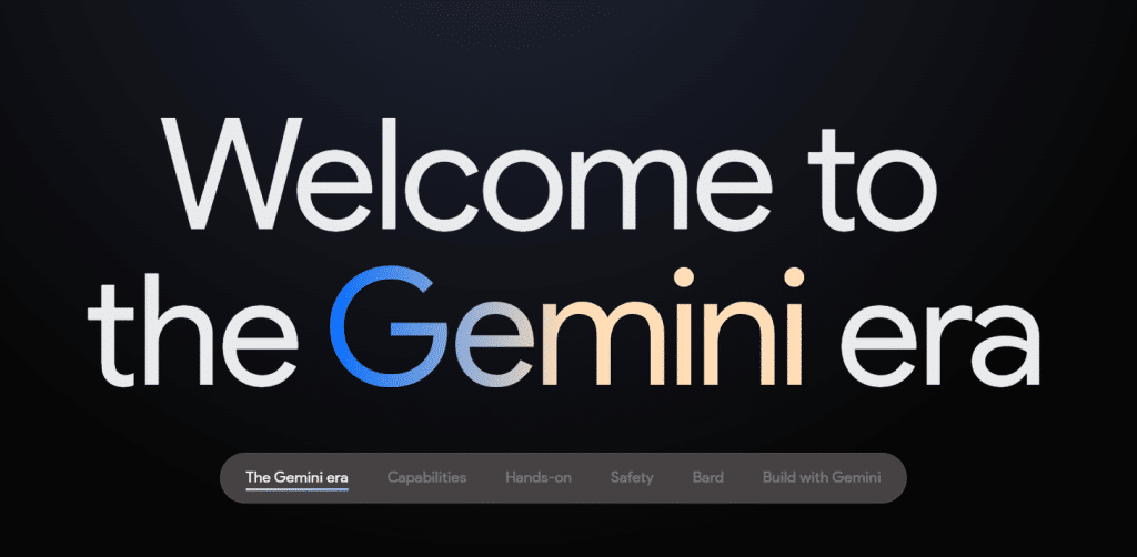 Página De Presentación De Google Gemini