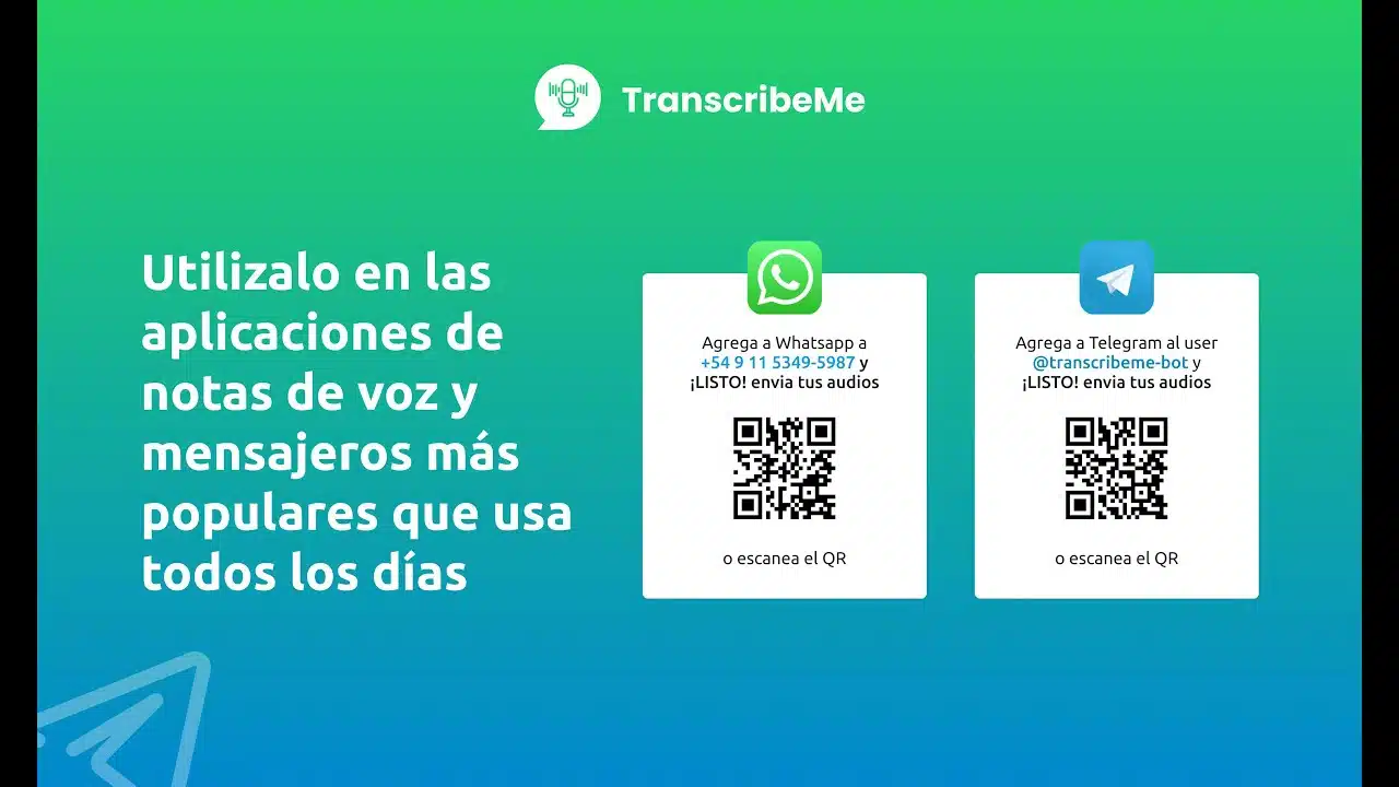 Uso De Transcribe Me Para Whatsapp Y Telegram